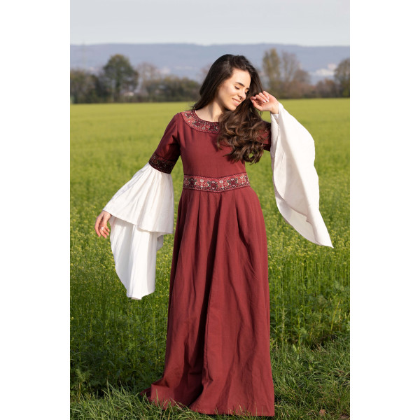 Noble dress with border "Yala" Red XXXL