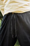Wikingerhose mit Beinschnürung "Magnus" Schwarz XS