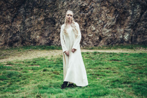 Wikinger Unterkleid Baumwolle "Valdis" Natur XS