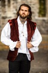 Frilled pirate shirt "Dracula" White S