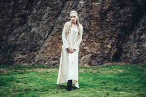Sous-robe Viking en coton "Valdis" Ècru M