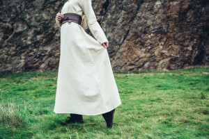 Vestido vikingo de algodón "Valdis" Natural XL