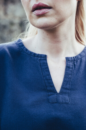 Sous-robe Viking en coton "Valdis" Bleu nuit S
