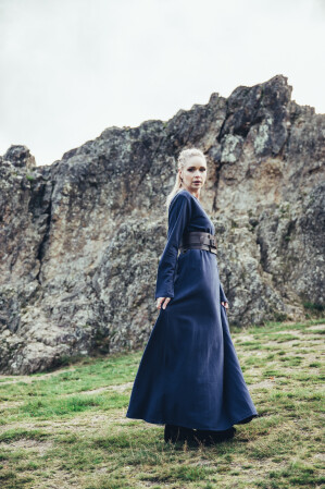 Viking Underdress cotton "Valdis" Midnight Blue L