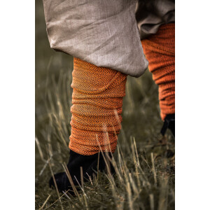 Viking Leg Wraps "Sindri" Herringbone Orange