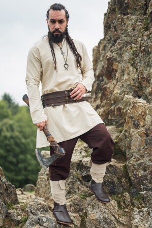 Wikinger Leinentunika "Ragnar" Natur S