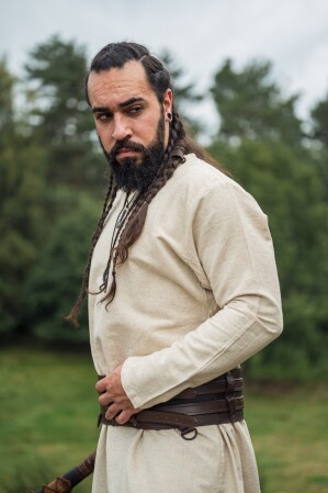 Wikinger Leinentunika "Ragnar" Natur S