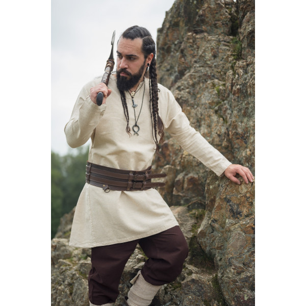Viking linen tunic "Ragnar" Natural XXXL