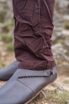 Pantaloni di lino "Asmund" Marrone scuro S