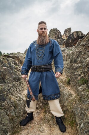 Wikinger Tunika "Erik" Dunkelblau S