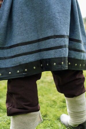 Wikinger Tunika kurzarm "Rollo" Blaugrau S