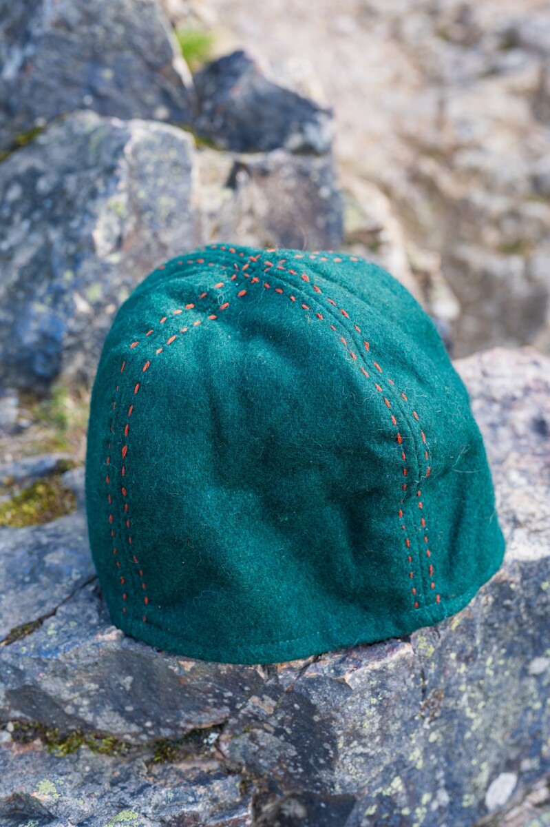 Wikinger Wollkappe "Sjard" Grün XXL/XXXL- 62/