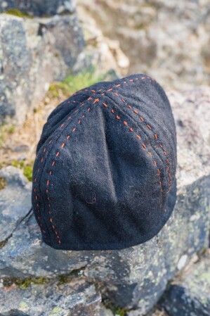 Chapeau en laine viking "Sjard" Noir XXL/XXXL- 62/64