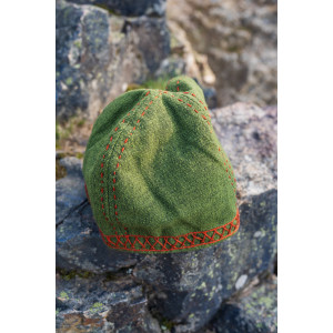 Viking cap with embroidery "Anders" Green