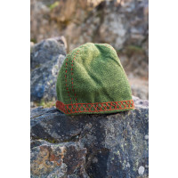 Viking cap with embroidery "Anders" Green S/M- 54/56