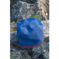 Wikinger Kappe mit Stickerei "Anders" Blau