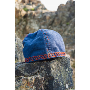 Viking cap with embroidery "Anders" Blue grey S/M- 54/56