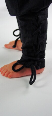Pantalon de garçon avec laçage de jambe "Jecklein" Noir XXS -âge 4-6