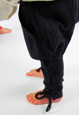 Pantalon de garçon avec laçage de jambe "Jecklein" Noir XXS -âge 4-6