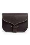 Wikinger Leder Gürteltasche "Hulda" mit keltischem Knoten Braun