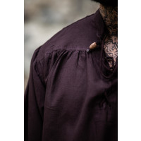2055 Medieval stand-up collar lace-up shirt