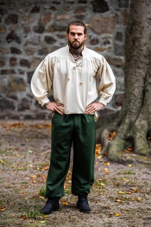 Camisa medieval de algodón grueso "Leopold" Natural XXXL