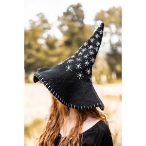 Sombrero de bruja "Star" Negro