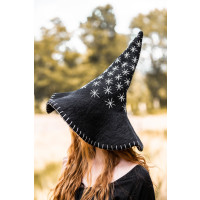 Chapeau de sorcière "Star" Noir
