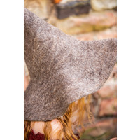 Witch hat "Glinda" Natural brown