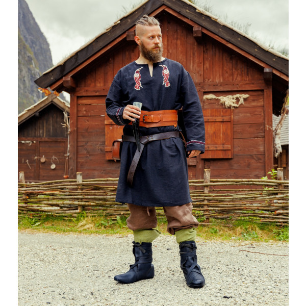 Viking Tunic "Hugin & Munin" Black