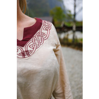 Wikinger Kleid "Lagertha" Natur/Rot