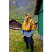 Gugel en laine Viking "Bjomolf" jaune moutarde