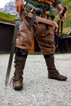 Wikinger Rushose Leinen "Wodan" Braun S