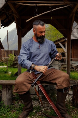 Culotte en lin Viking "Wodan" Marron L