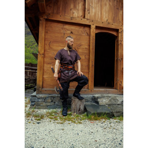 Pantalon de Vikingo en Lino "Wodan" Negro