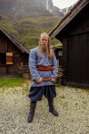 Viking tunic "Torsten" Blue Gray S
