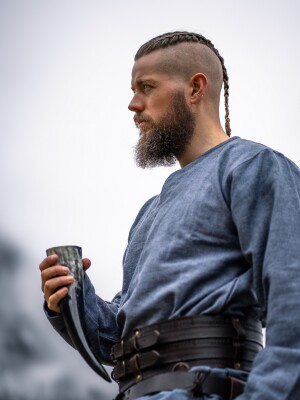 Tunique viking "Torsten" Bleu-Gris M