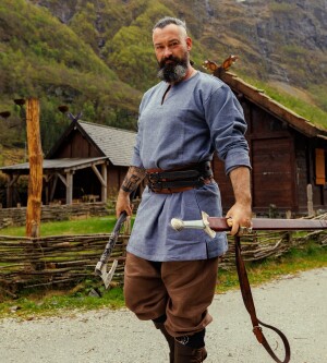 Viking tunic "Torsten" Blue Gray XXL