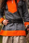 Wikinger Leder Doppelgürtel "Axel" Schwarz 140 cm