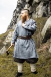 Wikinger Leder Doppelgürtel "Ubbe" Dunkelbraun 100 cm
