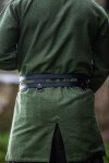 Wikinger Leder Doppelgürtel "Ubbe" Schwarz 100 cm