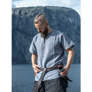 Viking Tunic short sleeve "Edmund" Blue-Gray