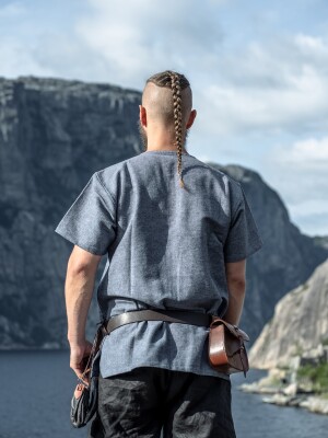 Viking Tunic short sleeve "Edmund" Blue-Gray XL