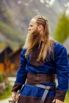 Wikinger Tunika Wolle "Roland" Dunkelblau S