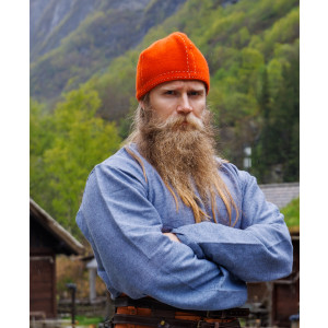 Bonnet Viking en laine "Bork" Orange