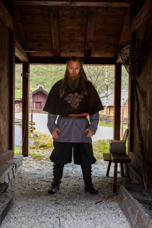 Wikinger Rushose Baumwolle "Norman" Schwarz S