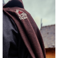 Viking Cape "Alpha" with Wolf Embroidery Brown
