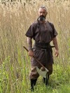Wikinger Tunika kurzarm "Theobald" Dunkelbraun L