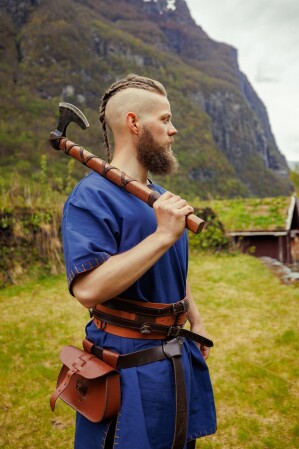 Viking tunic short sleeve "Theobald" Blue L