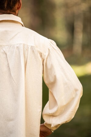 Piratenhemd mit Kragen "James" Natur XL